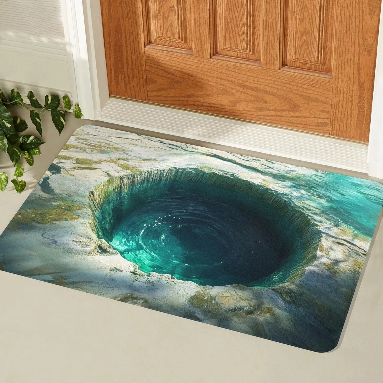 VIKAMA Summer Carpet Entrance Door 3D Visual Ocean Floor Mat Bathroom And Toilet Door Mat Personalized Mat Home Decoration