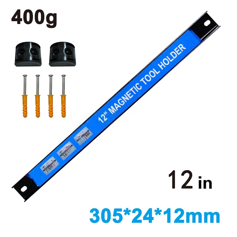 8/12/18/24inch Magnetic Tool Holder Heavy Duty Tool Bar Space Saving Metal Organizer Rack Tool For Workshop Garage Home