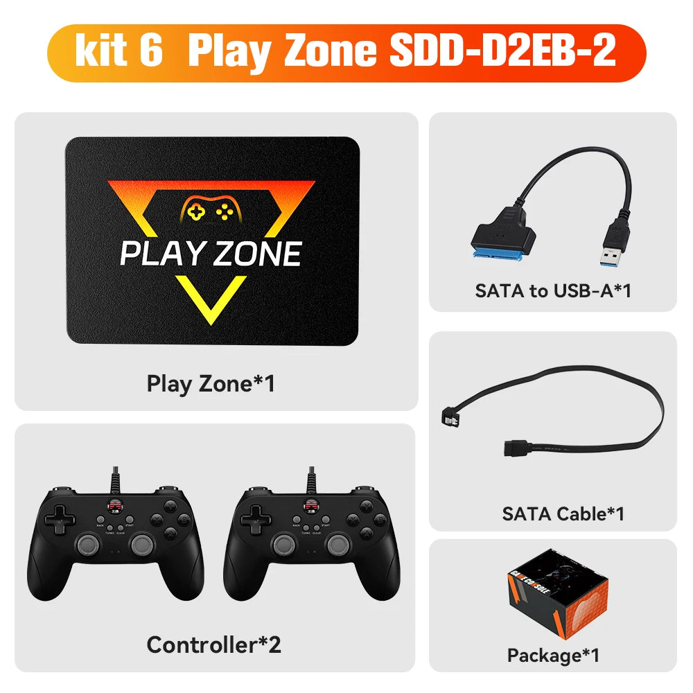 1TB Portable Gaming SSD 3 System in 1 Game Console 80+ Emulators for PS5/PS4/XBOX/XBOX One/PS3/SWITCH with 16191 3D & Retro Game
