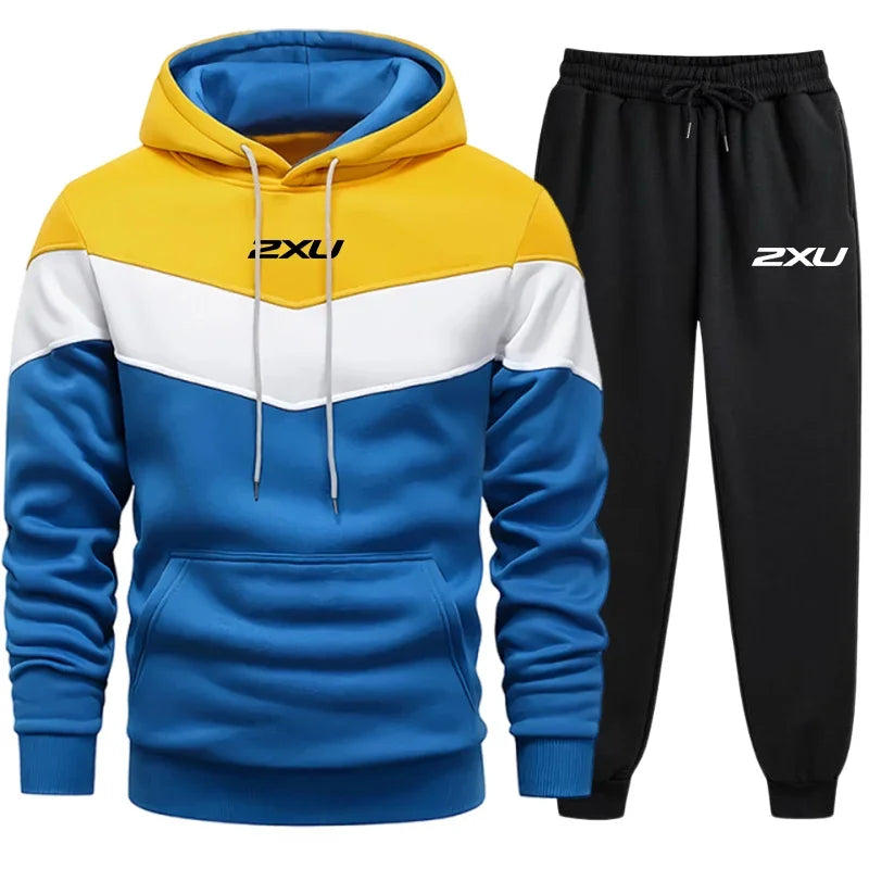 2025 New Men's Casual Sportswear, Hooded Sweatshirts, Sweatpants, Urban Fashion Sportswear Sets, Men's Outdoor Clothing
