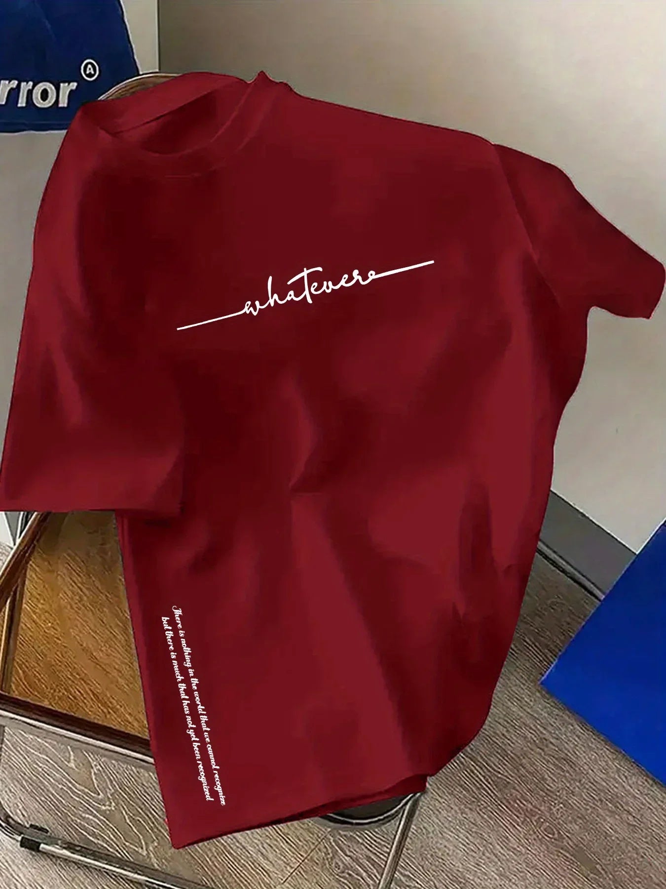 Summer streetwear minimalist letter print pattern T-shirt for men, 100% pure cotton fashionable and breathable T-shirt