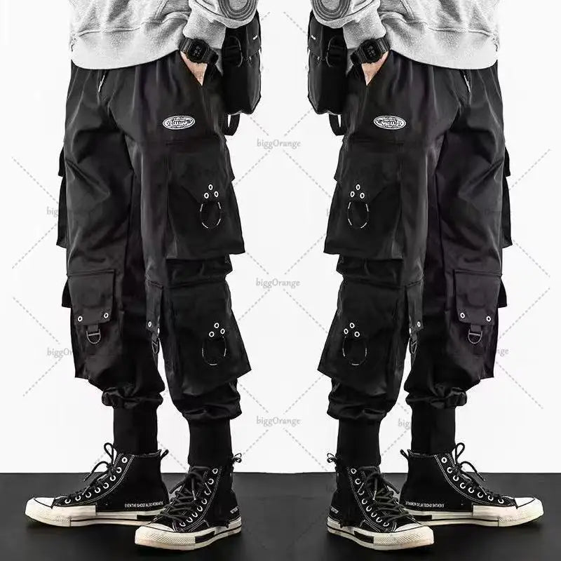 American Street Hip-hop Casual Loose Multi-pocket Work Pants Men Y2K Retro Harajuku Fashion Versatile Oversized Trousers Women