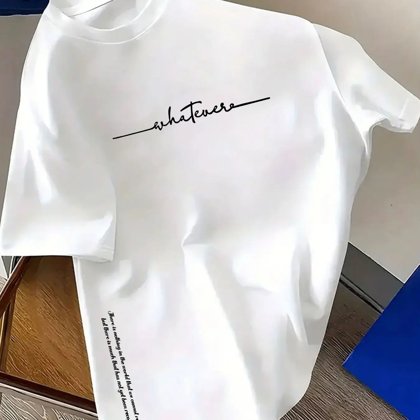 Summer streetwear minimalist letter print pattern T-shirt for men, 100% pure cotton fashionable and breathable T-shirt