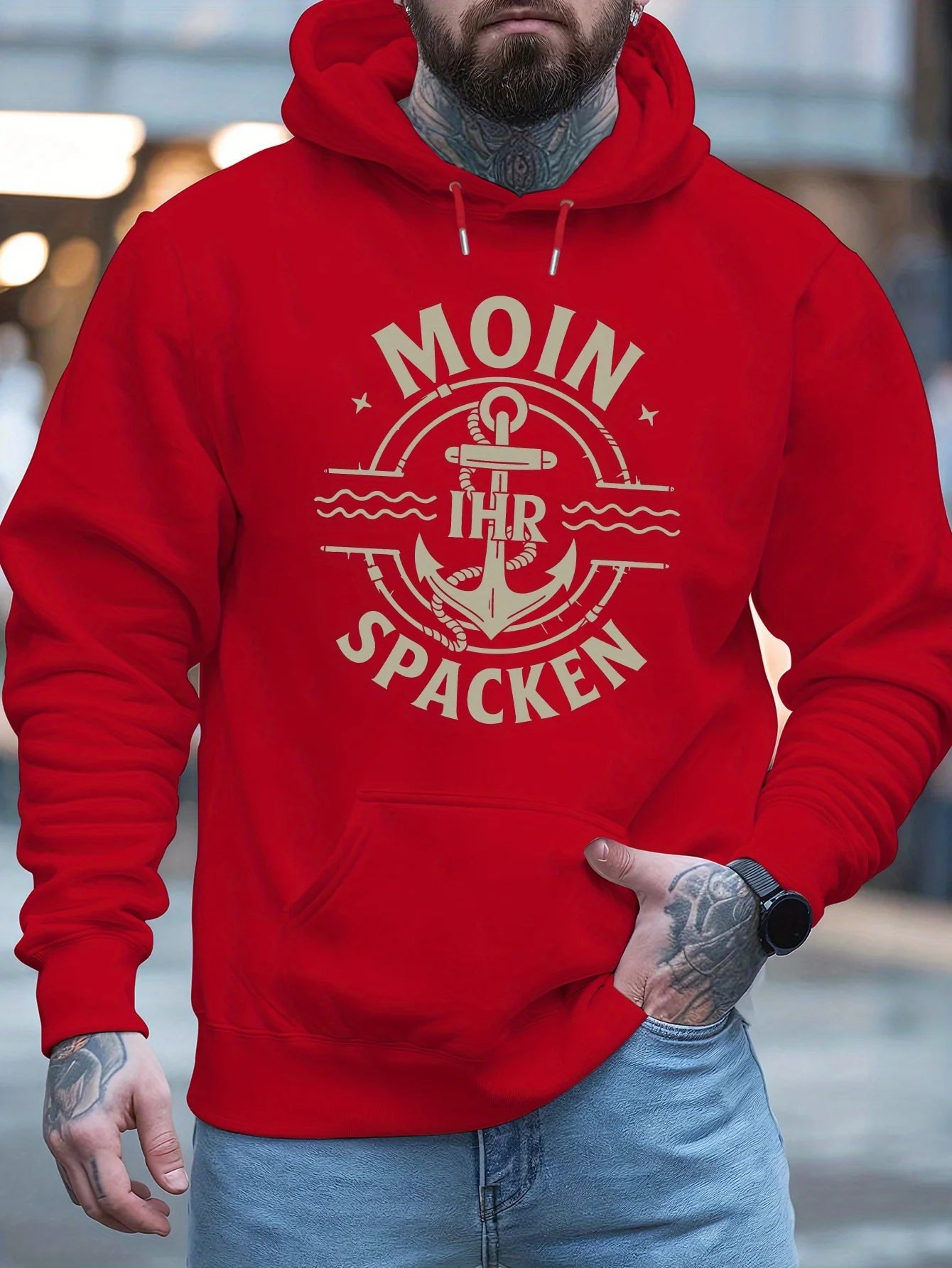 MOIN IHR SPACKEN New Fashionable Men's Printed Autumn and Winter Sweatshirts, Trendy Brand Sweatshirts