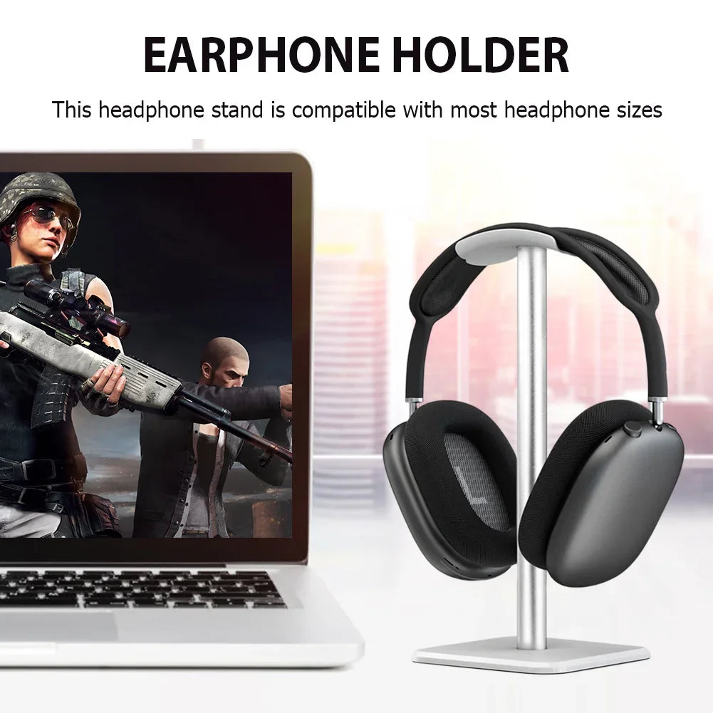 Aluminium Alloy Headphone Stand Holder Space Saving Gaming Headset Stand Rack Desktop Organizer Display Earphone Hanger Bracket