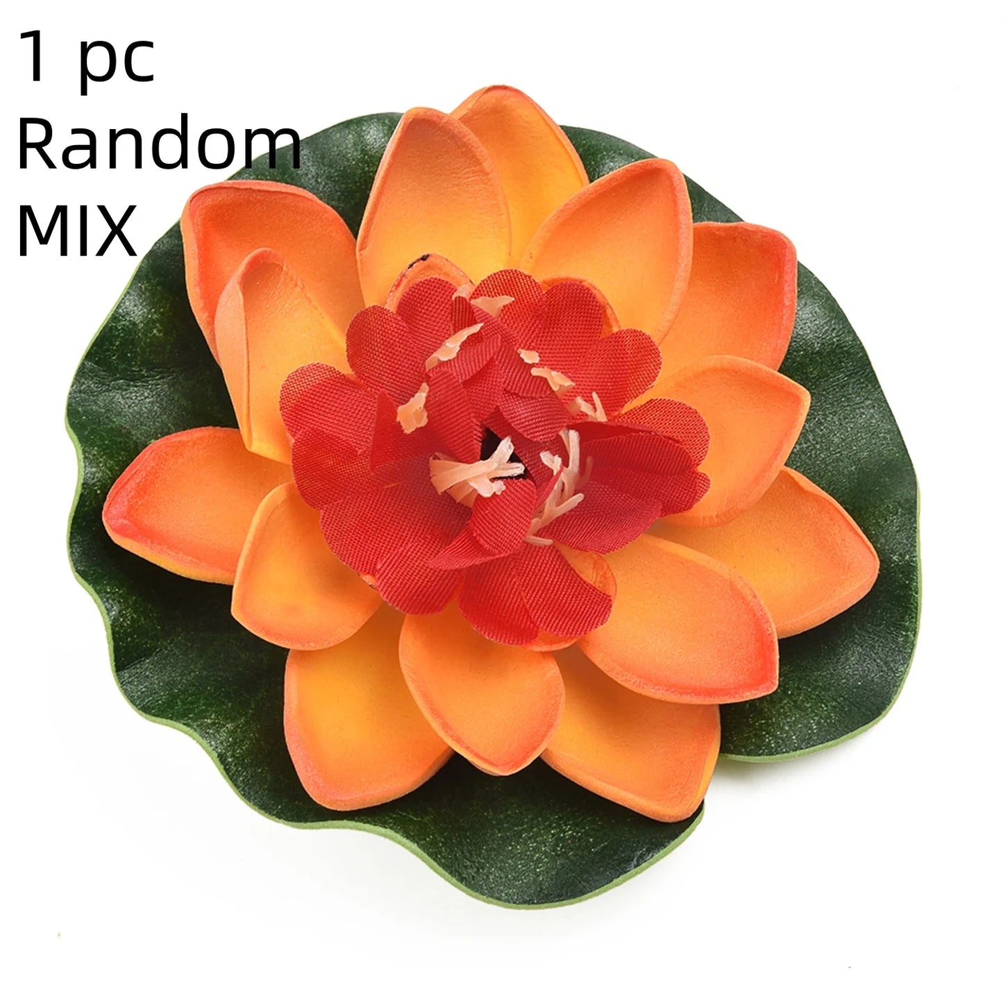 10pc Colorful Artificial Floating Water Lily Simulation EVA Lotus-Leaf Flowers Water Lily Pond Plants for Gardens Home Fish Tank