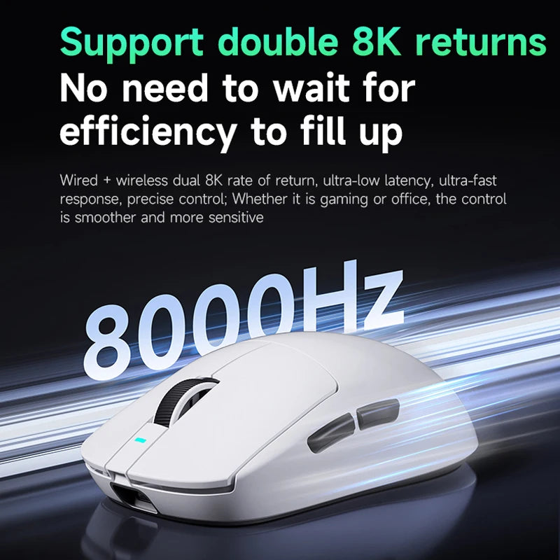 MCHOSE A7 / A7 Pro / A7 Ultra Gaming Mouse Three Mode Bluetooth Wireless E-sports Lightweight Mice PAW3395 / PAW3950 8K For PC