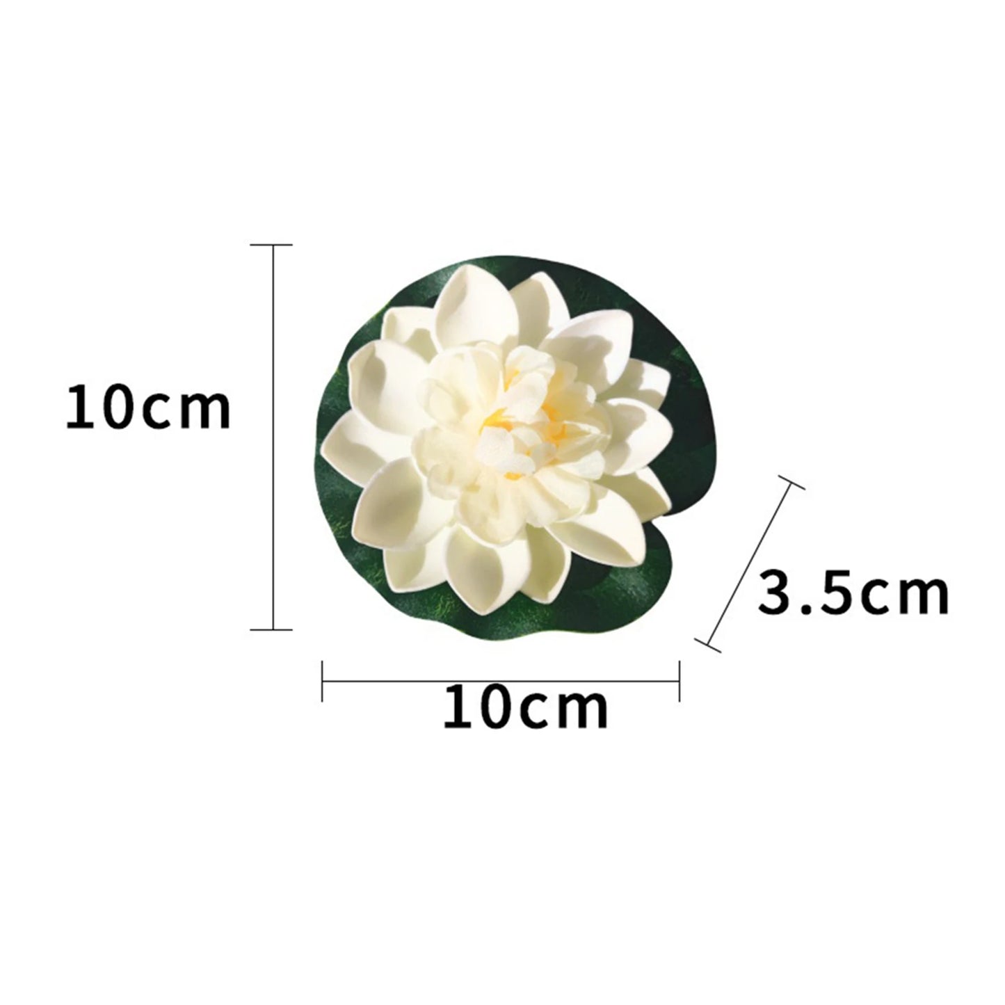 10pc Colorful Artificial Floating Water Lily Simulation EVA Lotus-Leaf Flowers Water Lily Pond Plants for Gardens Home Fish Tank