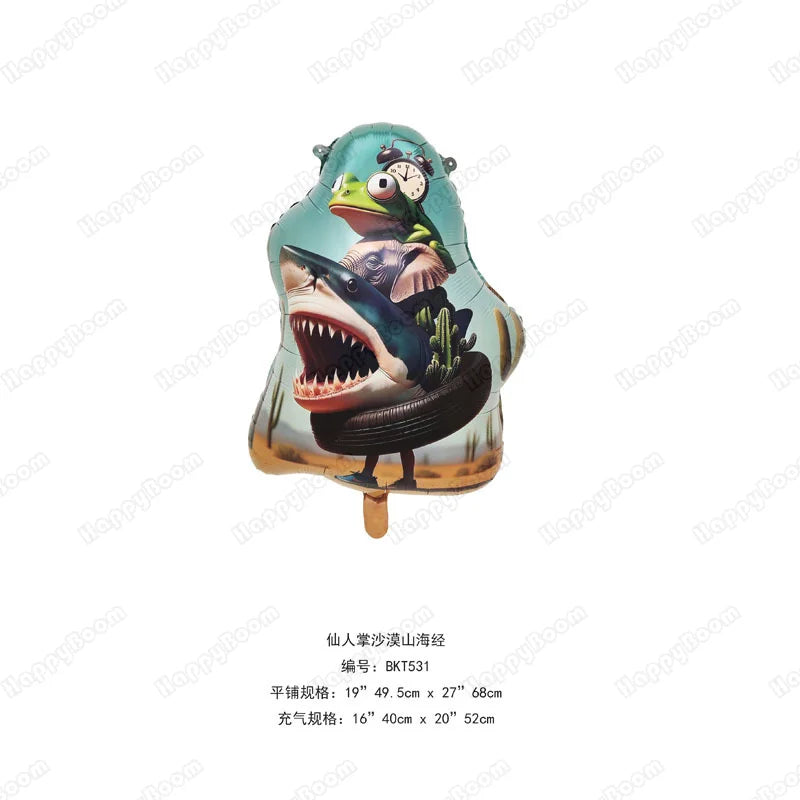 Italian Brainrot Animals Theme Kids Birthday Party Supplies Tung Tung Tung Sahur Balloon Funny Meme Anime Home Decorat Gift 2025