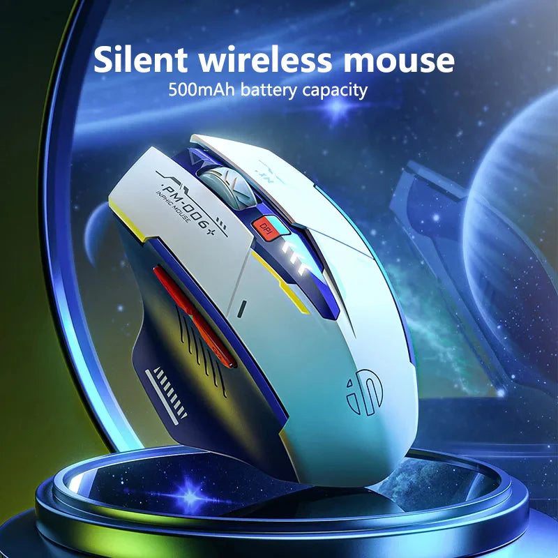 Inphic F9 Silent Wireless Mouse Rechargeable Battery Level Display For Computer PC Laptop Office Gaming Mouse