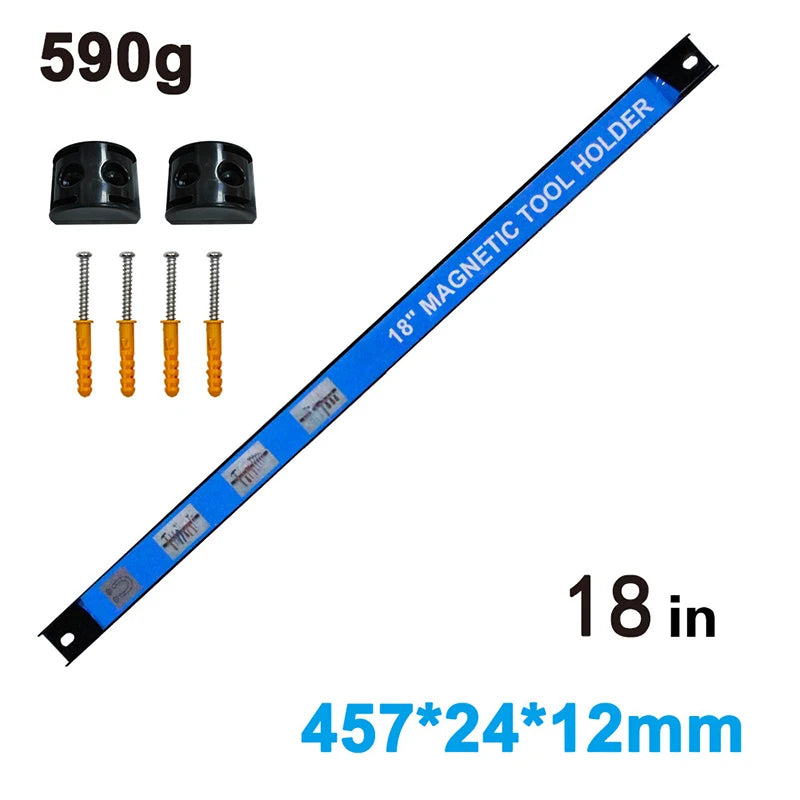 8/12/18/24inch Magnetic Tool Holder Heavy Duty Tool Bar Space Saving Metal Organizer Rack Tool For Workshop Garage Home