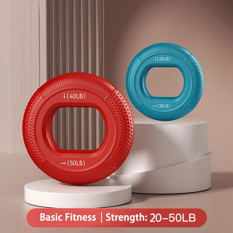 Silicone Hand Grip Strengthener 20-80LB Gripping Ring Finger Trainer Carpal Expander Muscle Finger Stretcher Relieve Wrist Pain