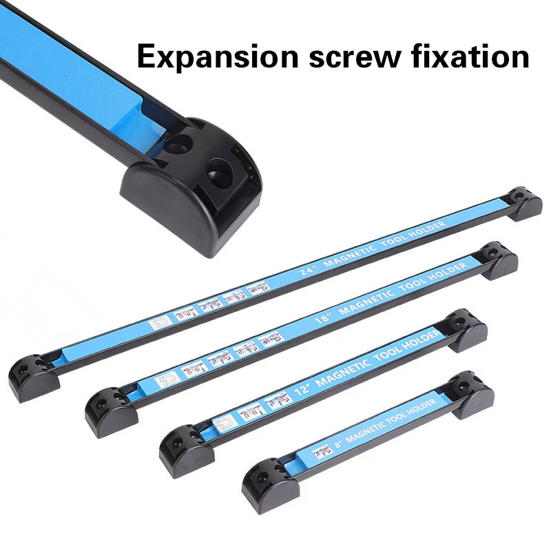 8/12/18/24inch Magnetic Tool Holder Heavy Duty Tool Bar Space Saving Metal Organizer Rack Tool For Workshop Garage Home