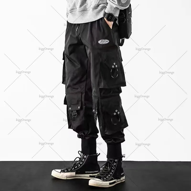 American Street Hip-hop Casual Loose Multi-pocket Work Pants Men Y2K Retro Harajuku Fashion Versatile Oversized Trousers Women