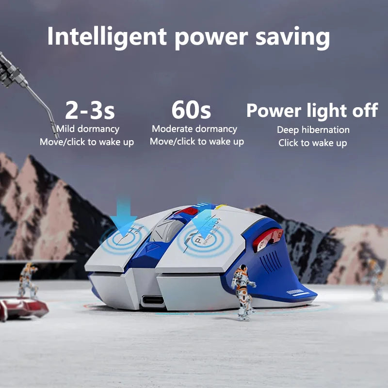 Inphic F9 Silent Wireless Mouse Rechargeable Battery Level Display For Computer PC Laptop Office Gaming Mouse