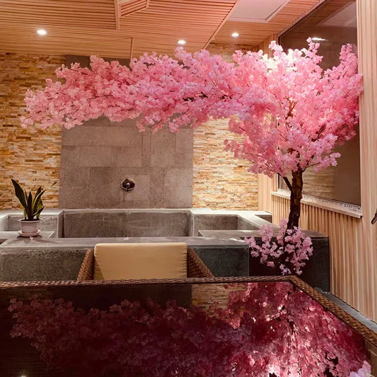 Simulation cherry blossom tree immortal plant wedding party festival decoration fake peach tree hotel stage outdoor garden decor