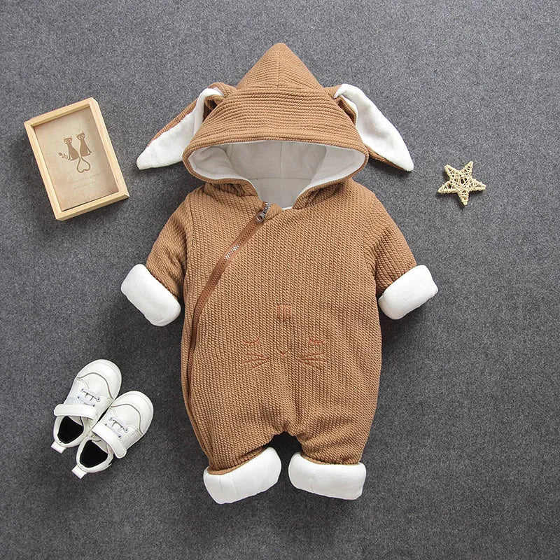 2025 New Russia Baby costume rompers Clothes cold Winter Boy Girl Garment Thicken Warm Comfortable Pure Cotton coat jacket kids