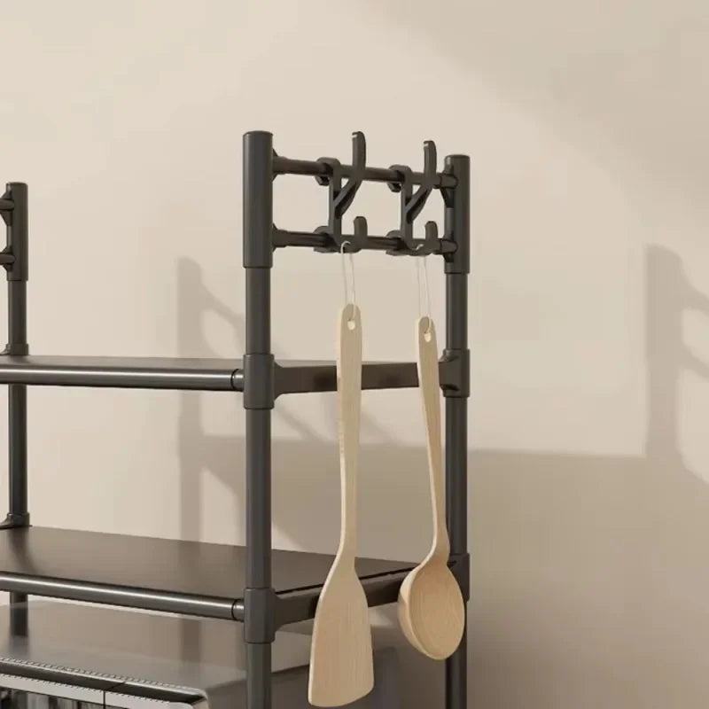 Multi-Layer Microwave Rack 3-Tier Adjustable Height Space Saving Organizer Smart Storage For EU Kitchen Countertop BPA-Free