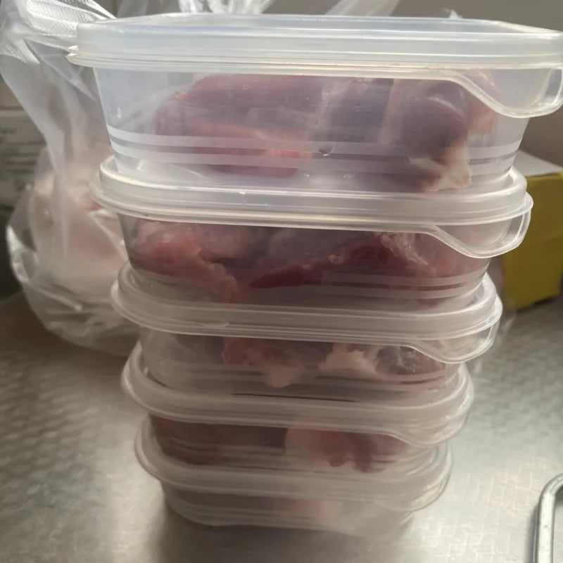 2/5PC Small Food Preservation Boxes Refrigerator Frozen Meat Vegetable Fresh-Keeping Box Transparent Kitchen Sealed Storage Box