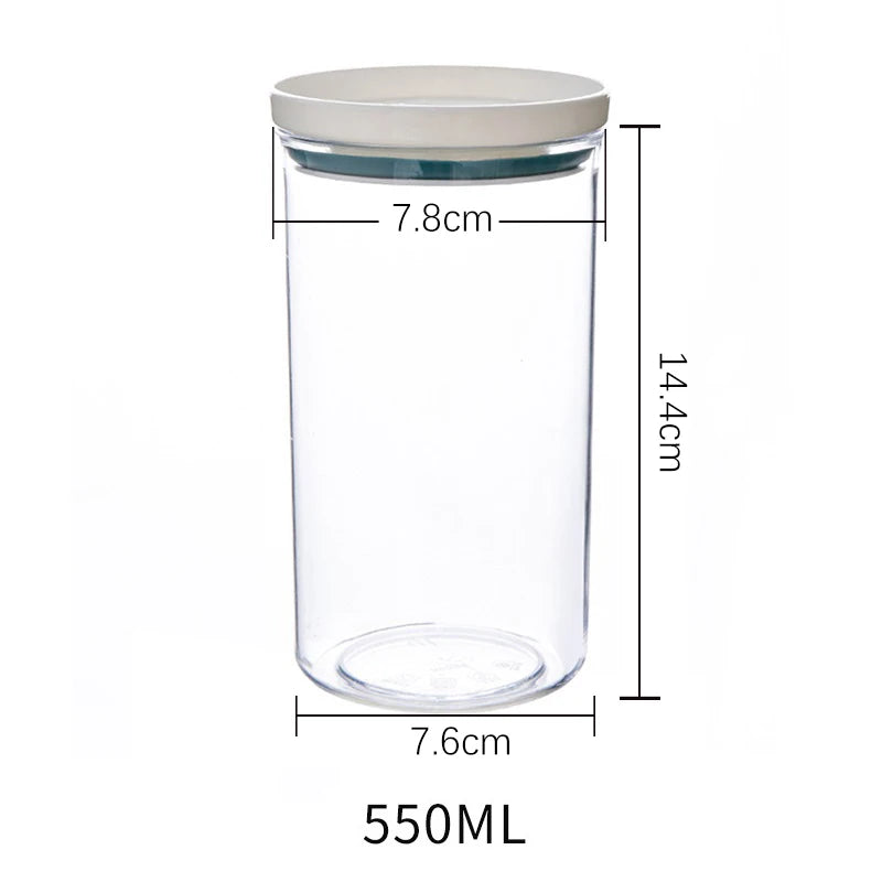 Sealed Jar Kitchen Storage Sealed Ring Bottle Food Grade Transparent Container Miscellaneous Grain Snack Storage Jar