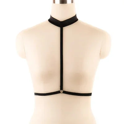 XT8Sexy Black Body Harness Bondage Breast Sex Toy For Womern Erotic Lingerie Belts Elastic Strappy Tops Caged Bras@XT6！