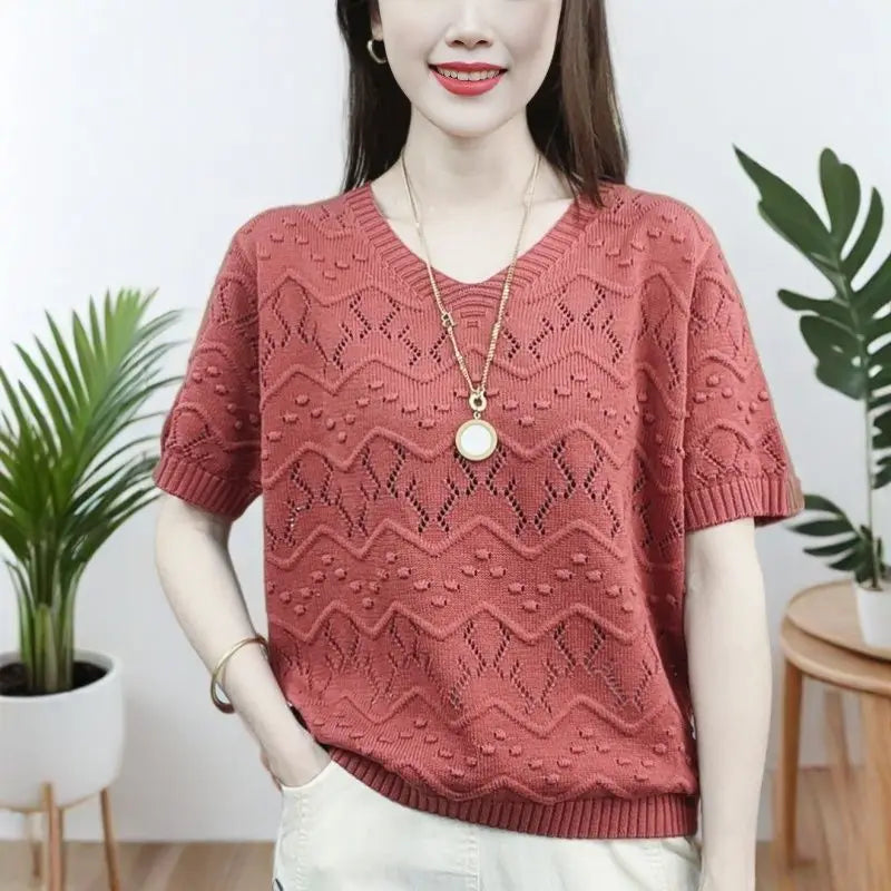 Women's Solid Color Pullover Lantern Long-sleeved Sweater Casual Fashion Top