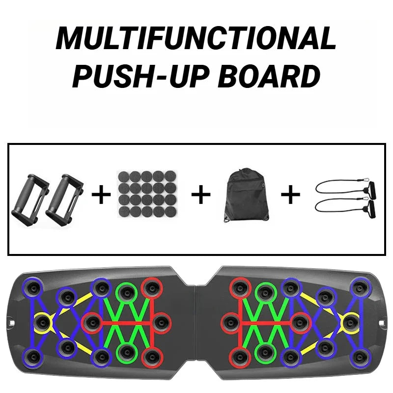 Portable Multifunctional Push Up Board Fitness and Muscle Training Device Home Workout Set Foldable Push Up Bar Resistance