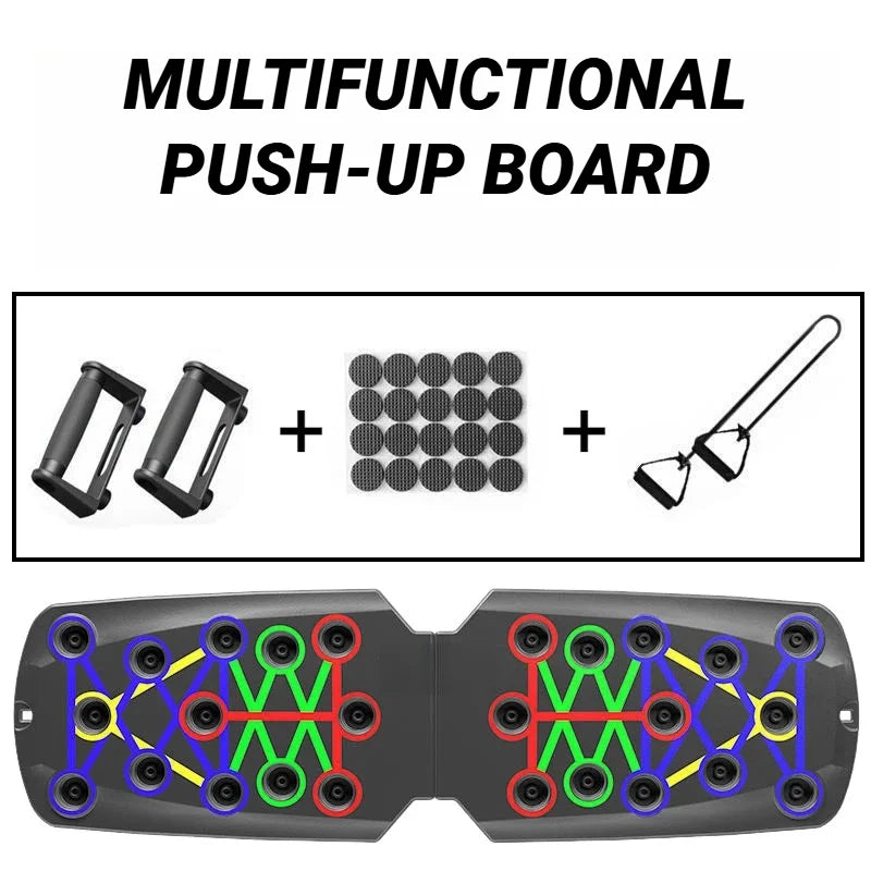Portable Multifunctional Push Up Board Fitness and Muscle Training Device Home Workout Set Foldable Push Up Bar Resistance