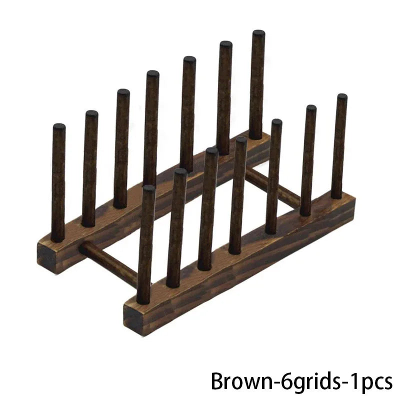 Multifunction Wooden Stand Rack Kitchen Dish Lid Drain Holder Organizer  Kitchen Sundries Rack Cups Shelf Table Book Display