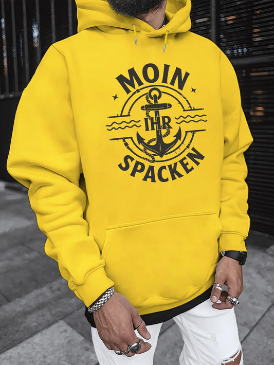 MOIN IHR SPACKEN New Fashionable Men's Printed Autumn and Winter Sweatshirts, Trendy Brand Sweatshirts