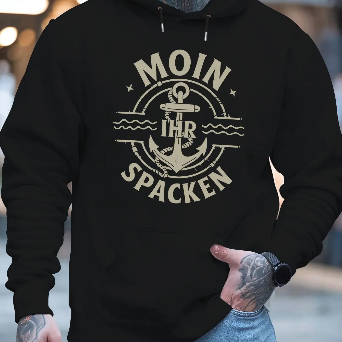 MOIN IHR SPACKEN New Fashionable Men's Printed Autumn and Winter Sweatshirts, Trendy Brand Sweatshirts