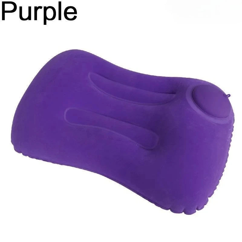 Flocking Inflatable Square Pillow Multifunctional Outdoor Camping Portable Storage Travel Pillow Home Office Supplies
