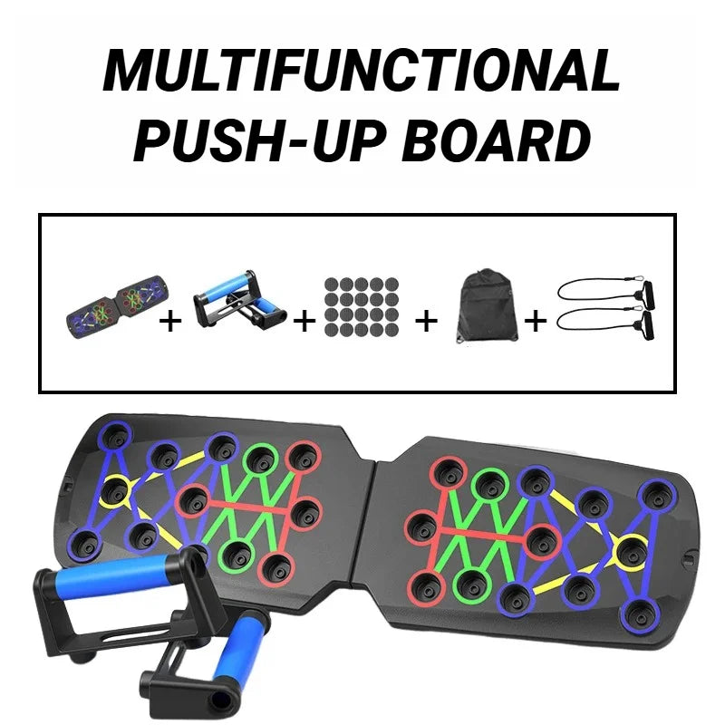 Portable Multifunctional Push Up Board Fitness and Muscle Training Device Home Workout Set Foldable Push Up Bar Resistance