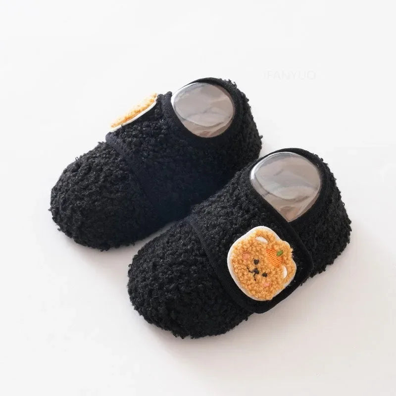0-5Y Baby Non Slip Floor Socks Soft Sole Anti Skid Walking Socks Fleece Lined Toddler Socks Winter Indoor Shoes Infants Kids‌