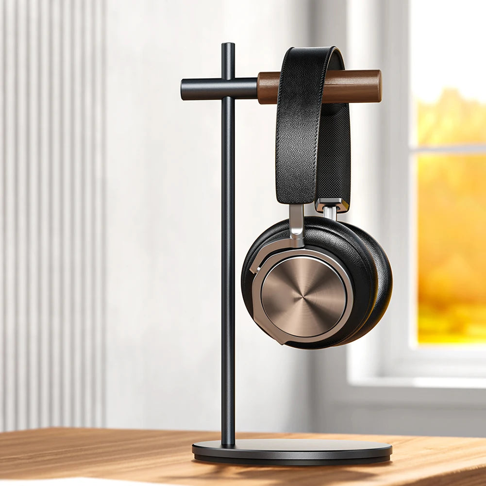 Aluminium Alloy Headphone Stand Holder Non-Slip Gaming Headset Stand Rack Desktop Organizer Detachable Earphone Hanger Bracket