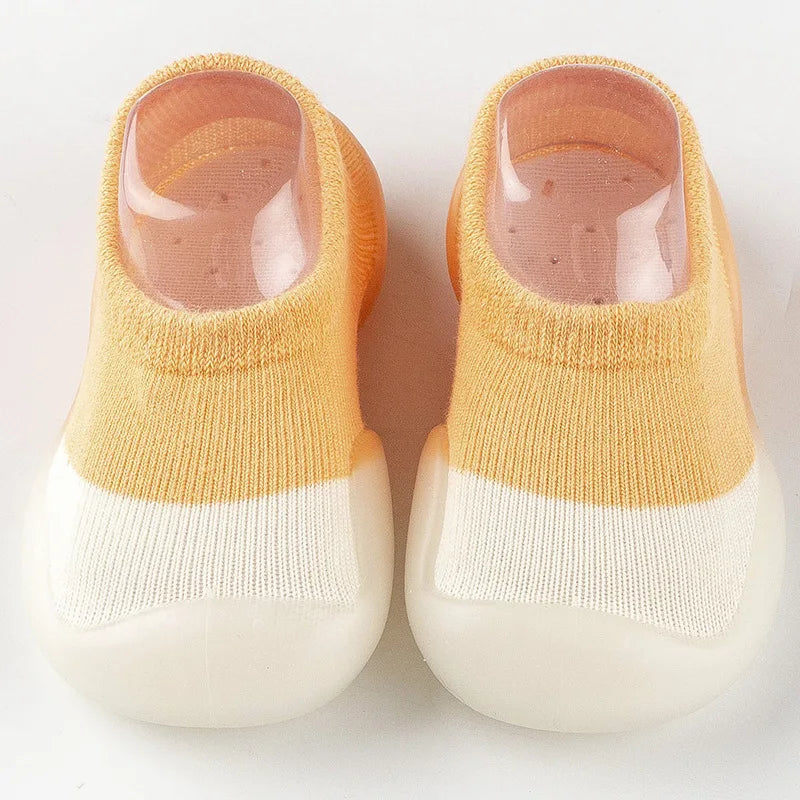 Non-slip Silicone First Walkers Floor Socks for Baby, 1 Pair Soft Sole Toddler Shoes