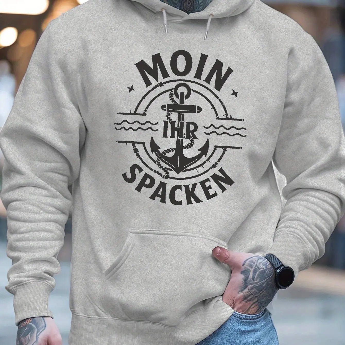 MOIN IHR SPACKEN New Fashionable Men's Printed Autumn and Winter Sweatshirts, Trendy Brand Sweatshirts