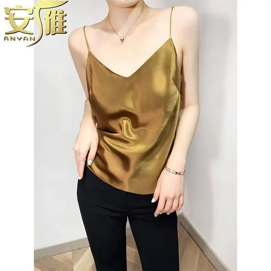 Women's Solid Color Pullover Suspender Casual Fashion Top