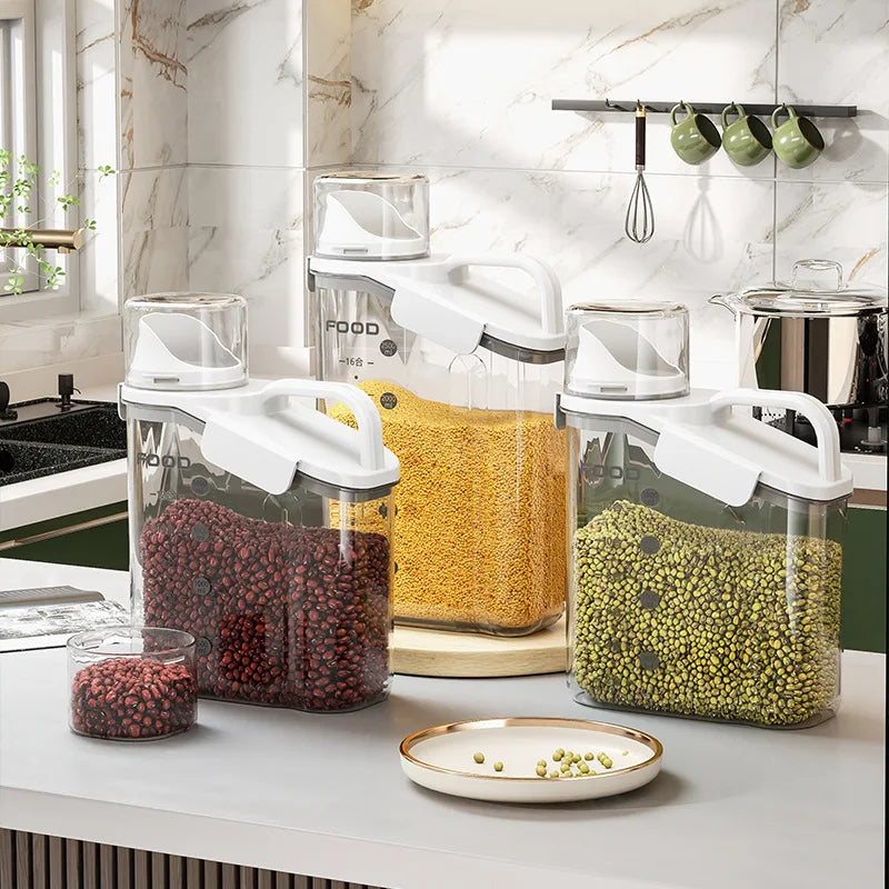 Kitchen Organizer Airtight Food Storage Containers Cereal Dispenser Cereal Container Storage Box Rice Dispenser Grain Dispenser