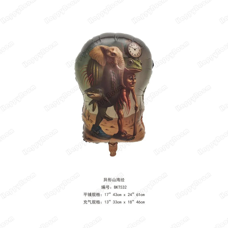 Italian Brainrot Animals Theme Kids Birthday Party Supplies Tung Tung Tung Sahur Balloon Funny Meme Anime Home Decorat Gift 2025