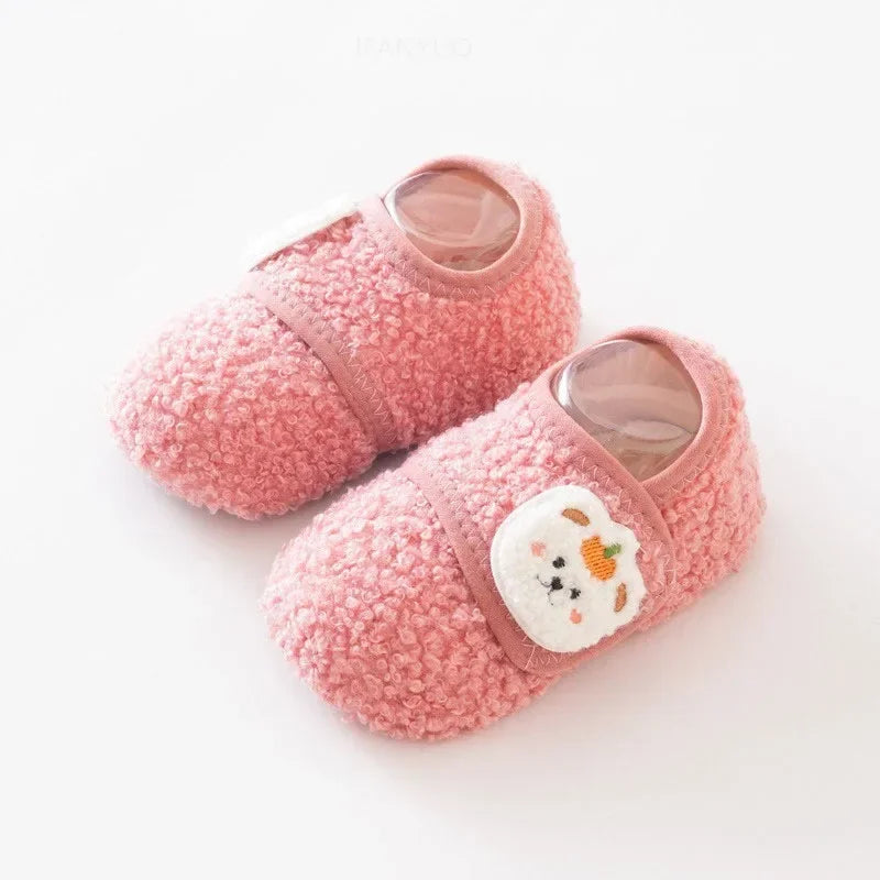 0-5Y Baby Non Slip Floor Socks Soft Sole Anti Skid Walking Socks Fleece Lined Toddler Socks Winter Indoor Shoes Infants Kids‌