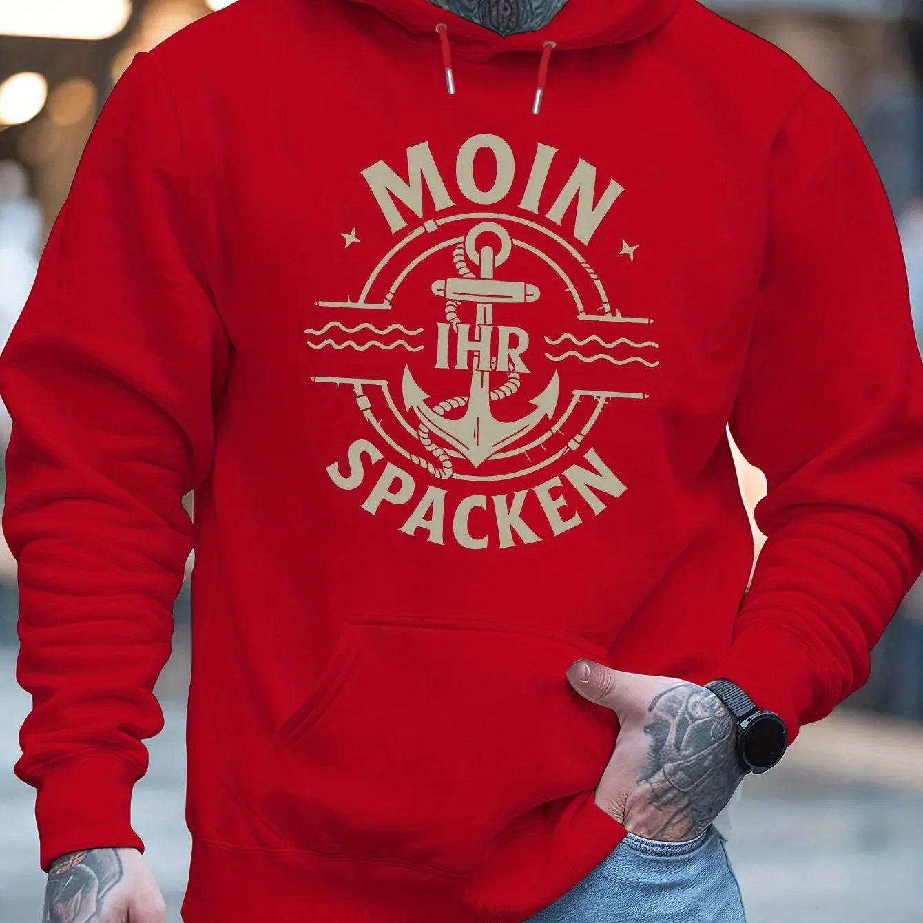 MOIN IHR SPACKEN New Fashionable Men's Printed Autumn and Winter Sweatshirts, Trendy Brand Sweatshirts
