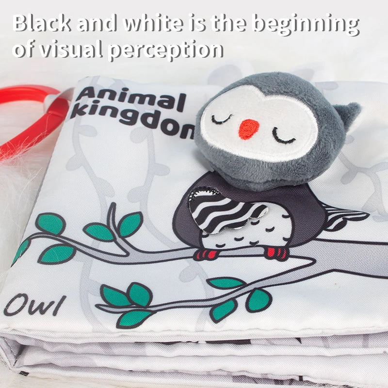 0-12 Months Newborn 3D Cloth Book Animal Tail Cloth Book Baby Soft Cloth Book Parent-child Interactive Sound Paper Infants Toys