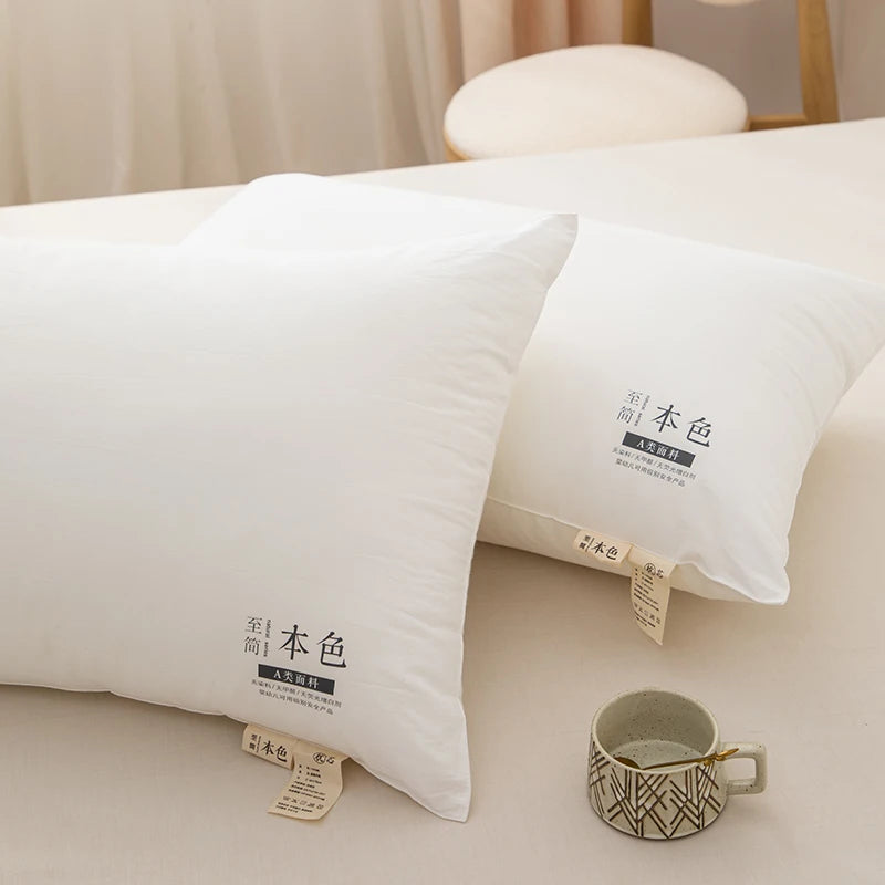 Pure Cotton Face Sleeping Pillow Filling by Microfiber Fiber Neck Health Pillows for Adults Kids Student Home,40x60/48x74 cm
