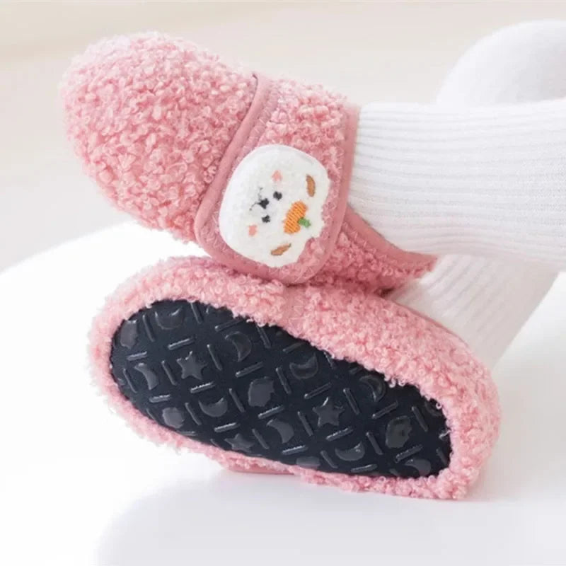 0-5Y Baby Non Slip Floor Socks Soft Sole Anti Skid Walking Socks Fleece Lined Toddler Socks Winter Indoor Shoes Infants Kids‌