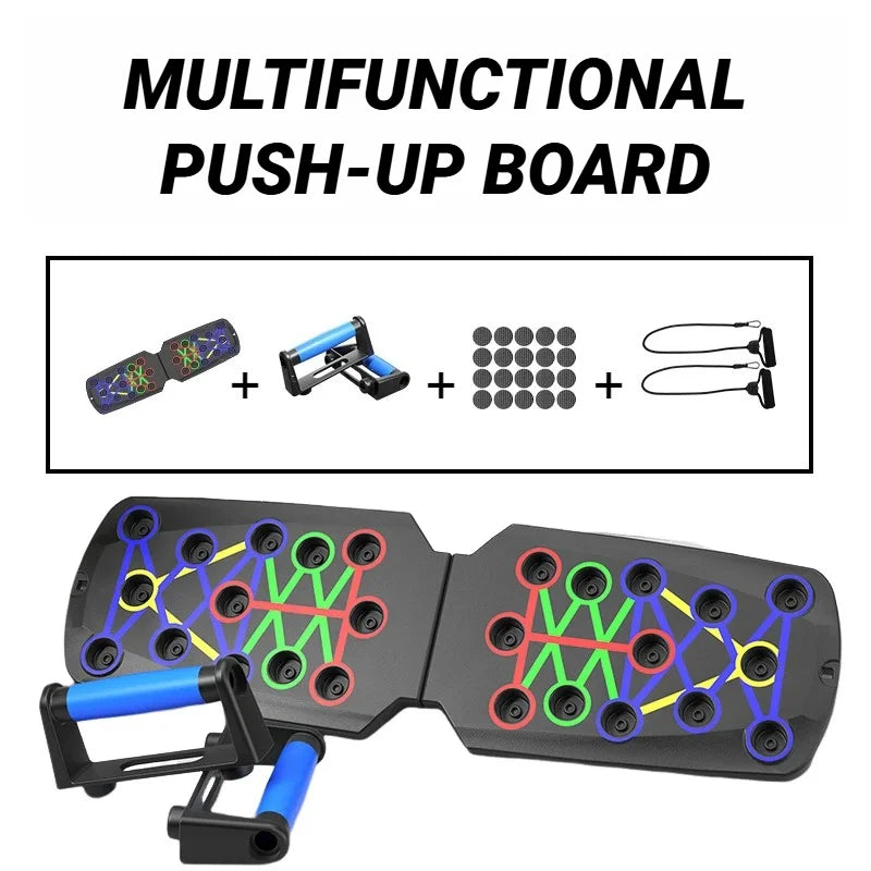 Portable Multifunctional Push Up Board Fitness and Muscle Training Device Home Workout Set Foldable Push Up Bar Resistance