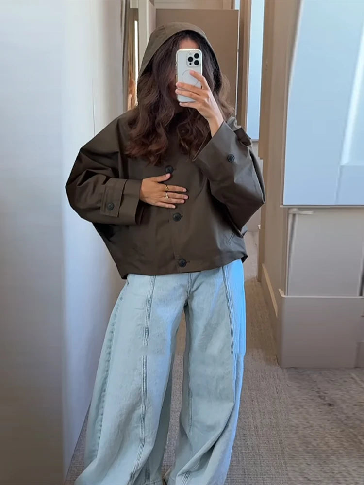 Casual Women's Patchwork Jeans Loose Solid Low Waist Pockets Zipper Denim Long Pants 2025 Autumn Lady Y2k Street Fashion Trouser