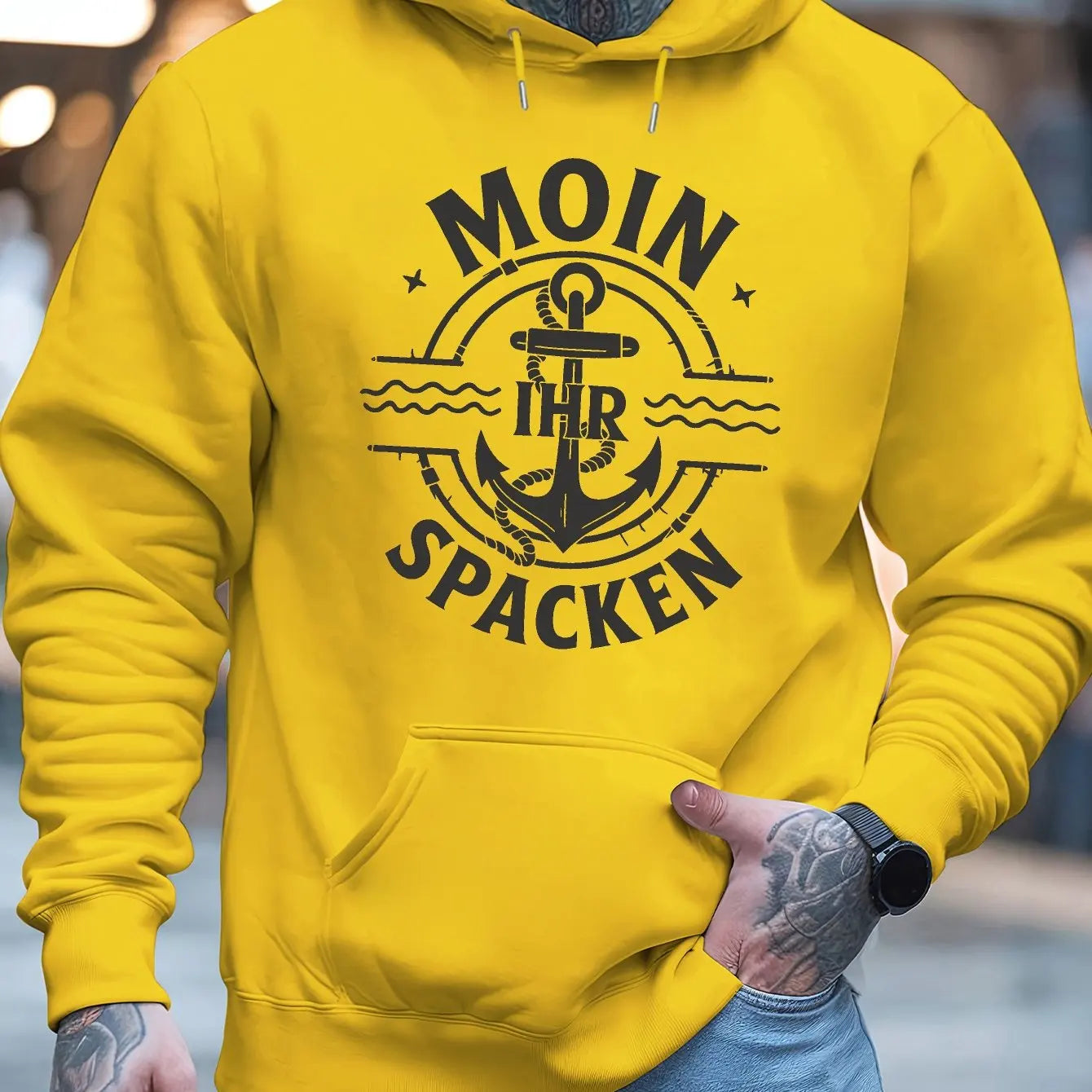MOIN IHR SPACKEN New Fashionable Men's Printed Autumn and Winter Sweatshirts, Trendy Brand Sweatshirts