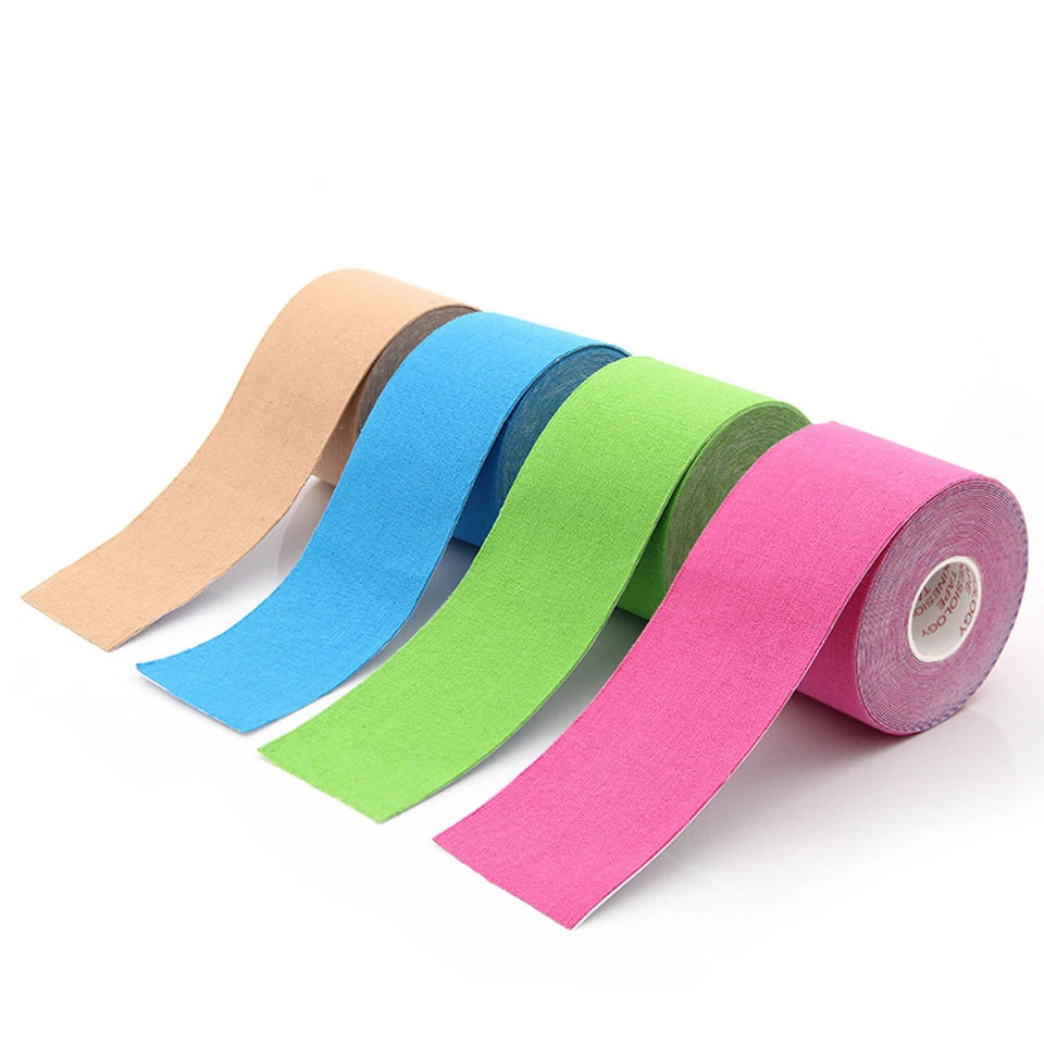 Muscle Patch Knee Muscle Protector Pain Relief Elastic Bandage Sport Recovery Tape Strapping Gym Fitness Tennis Running Unisex