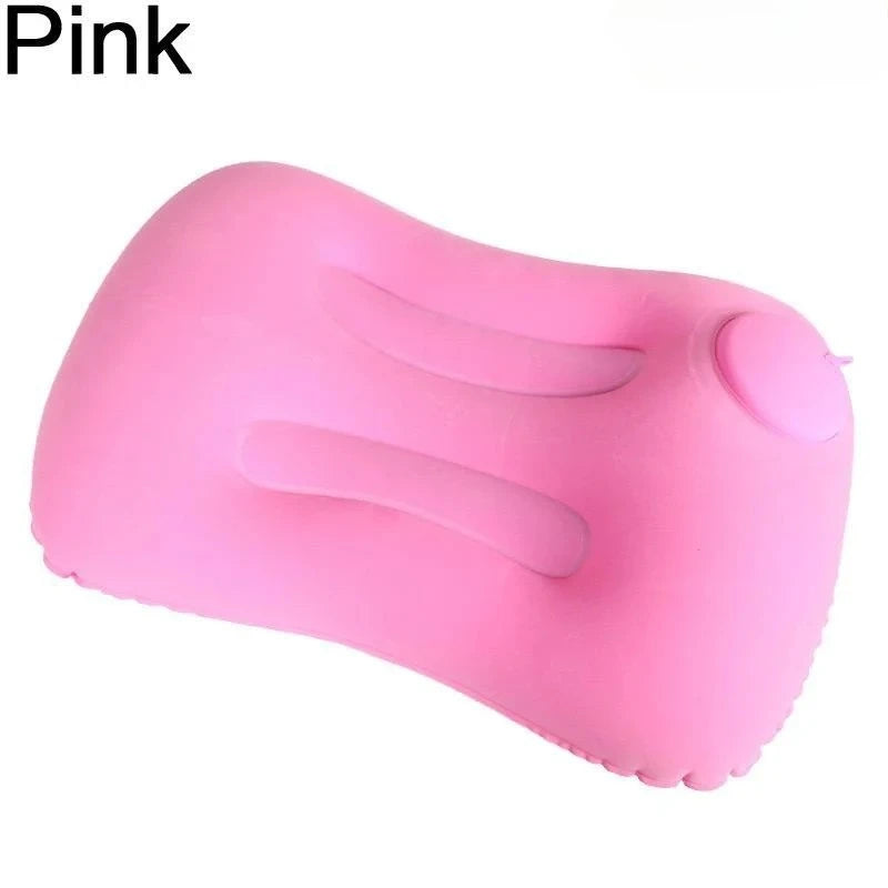 Flocking Inflatable Square Pillow Multifunctional Outdoor Camping Portable Storage Travel Pillow Home Office Supplies